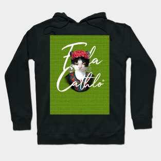 Lemon TXW back Cat Frida Cathlo version of - Frida Kahlo Hoodie